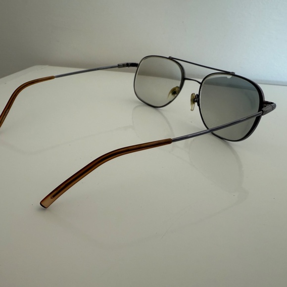 Technolite Flex Eyeglasses Frames TLF 707 GM Gunmetal Gray Aviator 55-18-145 - Picture 4 of 6